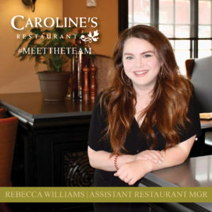 Rebecca Williams, Assistant Restaurant Manager
